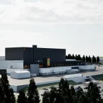 Rendering of Kesko's new foodservice logistics centre in Nurmijarvi, Finland